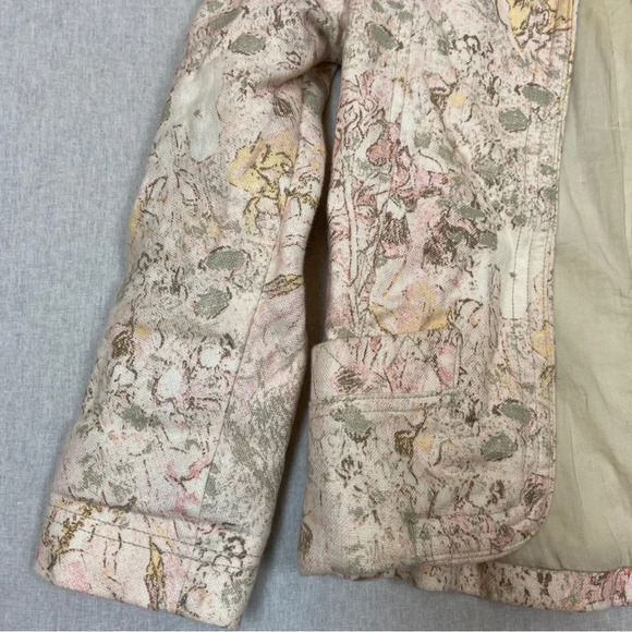 Wilfred Aritzia 100% Linen Floral Open blazer Sz 0 - Picture 3 of 10
